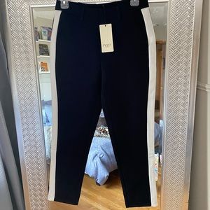 BLACK WHITE TROUSER PANTS